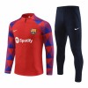 FC Barcelona Quarter Zip Sweatshirts Anzüge Suit 2023-24 Rote Für Herren